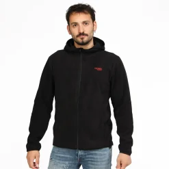 ON SPIRIT - PILE UOMO  CON CAPPUCCIO FULL ZIP NERO - ANDREA