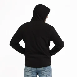 ON SPIRIT - PILE UOMO  CON CAPPUCCIO FULL ZIP NERO - ANDREA