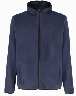ON SPIRIT - PILE UOMO  CON CAPPUCCIO FULL ZIP BLU SCURO - ANDREA