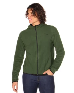 ON SPIRIT - PILE UOMO  CON CAPPUCCIO FULL ZIP VERDE SCURO - ANDREA