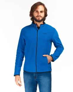 ON SPIRIT - PILE UOMO  FULL ZIP BLU ROYAL - EMILIO