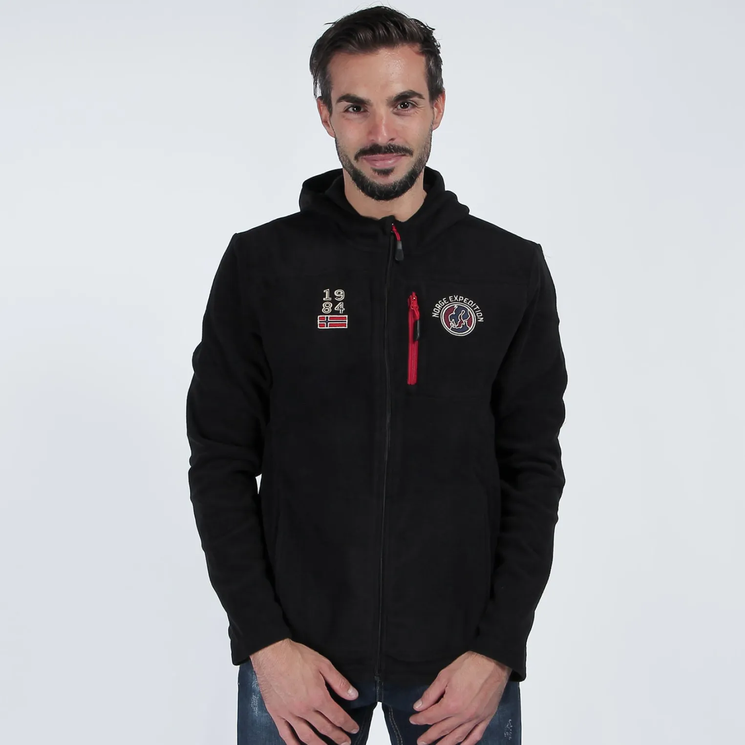 ON SPIRIT - PILE UOMO FULL ZIP NERO - MATTIA