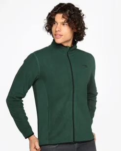 ON SPIRIT - PILE UOMO  FULL ZIP VERDE - EMILIO