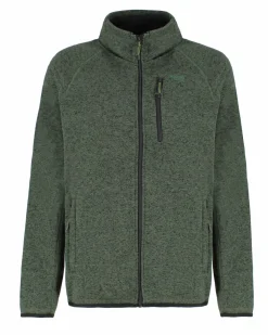 ON SPIRIT - Pile verde con zip frontale in tessuto knit polar da uomo - AU01951 CARLO