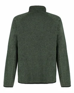 ON SPIRIT - Pile verde con zip frontale in tessuto knit polar da uomo - AU01951 CARLO