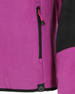 ON SPIRIT - Pile viola e nero da donna con zip frontale - MORA