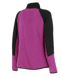 ON SPIRIT - Pile viola e nero da donna con zip frontale - MORA