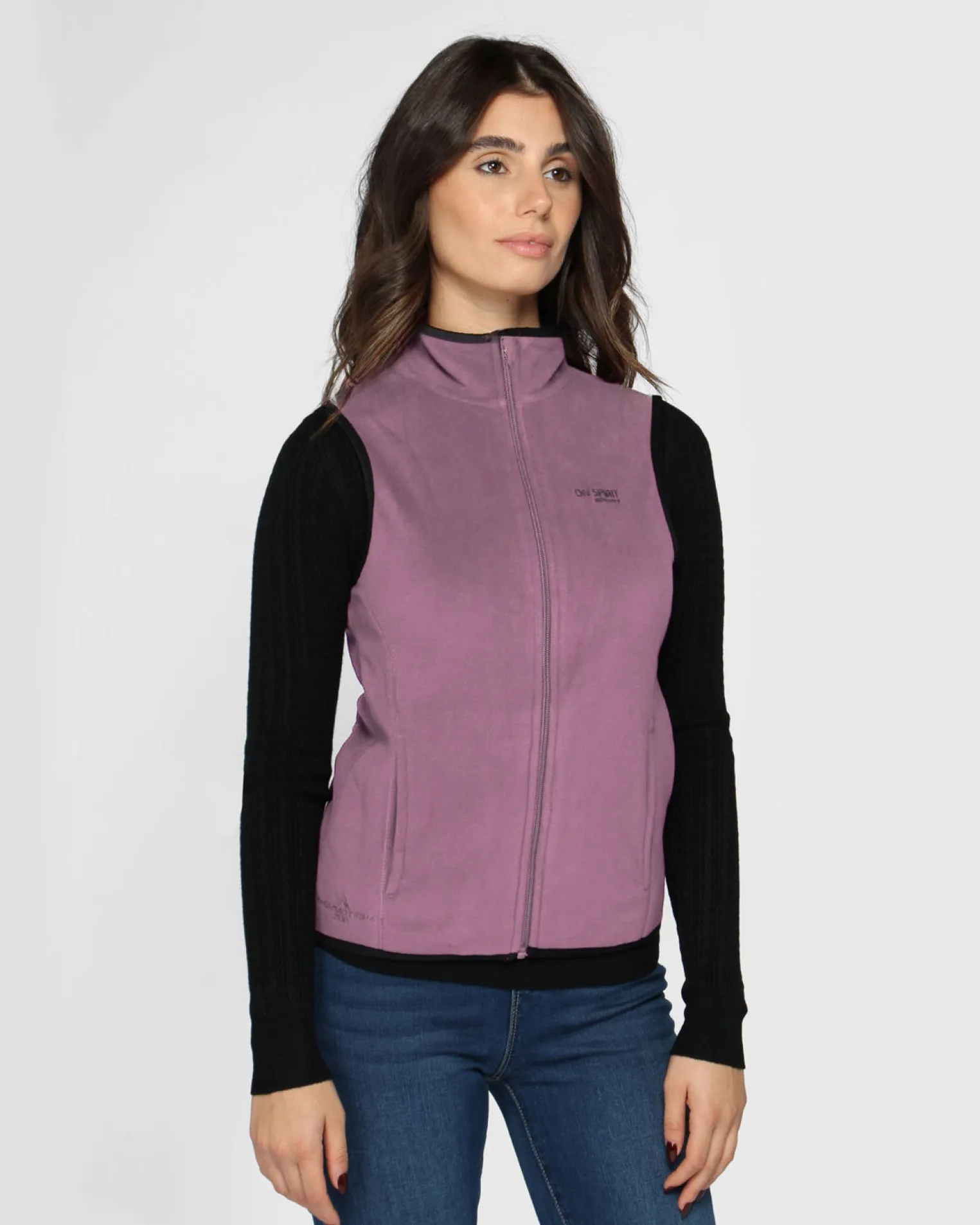 ON SPIRIT - SMANICATO IN PILE DONNA FULL ZIP MALVA - LUCIA