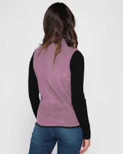 ON SPIRIT - SMANICATO IN PILE DONNA FULL ZIP MALVA - LUCIA