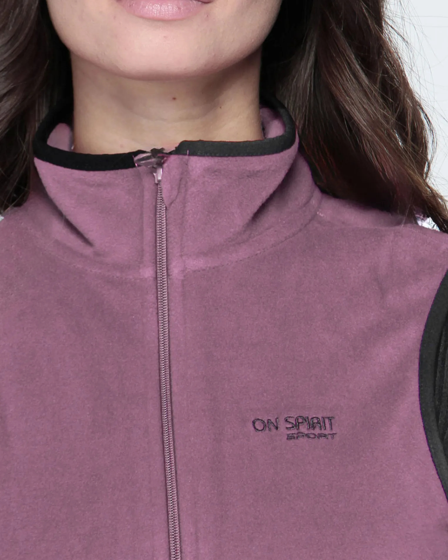 ON SPIRIT - SMANICATO IN PILE DONNA FULL ZIP MALVA - LUCIA