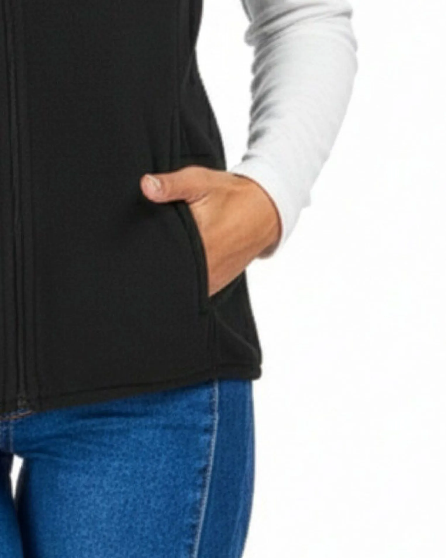 ON SPIRIT - SMANICATO IN PILE DONNA FULL ZIP NERO - LUCIA