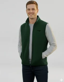 ON SPIRIT - SMANICATO IN PILE UOMO FULL ZIP VERDE SCURO - SIMONE