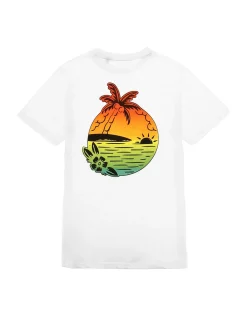 ON SPIRIT - T-shirt girocollo da uomo bianca con stampa posteriore
