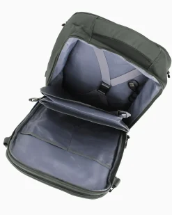 OR&MI - Zaino ufficio grigio in nylon con fibbie laterali regolabili