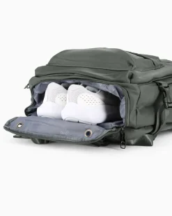 OR&MI - Zaino ufficio grigio in nylon con fibbie laterali regolabili