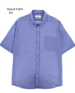 OVER CAMICIA MANICA CORTA LINO