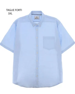 OVER CAMICIA MANICA CORTA LINO