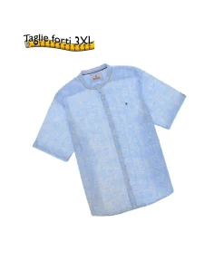 OVER CAMICIA MEZZA MANICA LINO