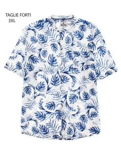 OVER CAMICIA MEZZA MANICA LINO