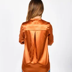 PAQUITA - CAMICIA MANICA 3/4 SCOLLO A V