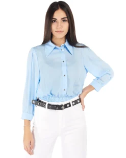 PAQUITA - CAMICIA MANICA 3/4 UNITO BOTTONI ORO