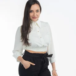 PAQUITA - CAMICIA MANICA 3/4 UNITO BOTTONI ORO