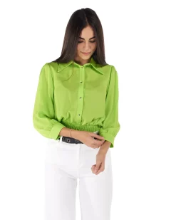 PAQUITA - CAMICIA MANICA 3/4 UNITO BOTTONI ORO
