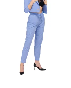 PAQUITA - PANTALONE CELESTE DA DONNA CON VITA ELASTICIZZATA