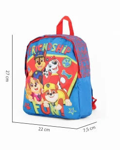 PAW PATROL - Zaino piccolo blu e rosso con stampa frontale