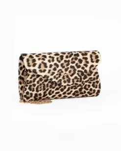 POCHETTE PU C/PATTA A PUNTA+LETTERING