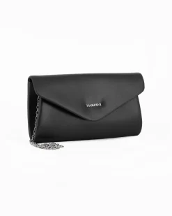 POCHETTE PU C/PATTA A PUNTA+LETTERING
