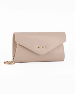 POCHETTE PU C/PATTA A PUNTA+LETTERING