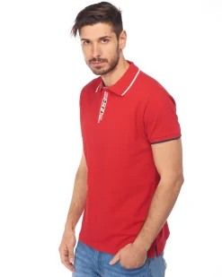 POLO MEZZA MANICA PIQUET RICAMO BANDIERA