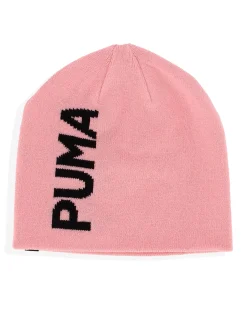 PUMA - Cappello invernale da bambina rosa con logo nero