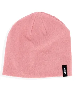 PUMA - Cappello invernale da bambina rosa con logo nero