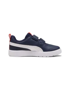 PUMA COURTFLEX V3 V PS - SCARPA BLU/ROSSA/BIANCA, NUMERATA 28/35 - 397642-03