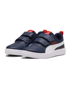 PUMA COURTFLEX V3 V PS - SCARPA BLU/ROSSA/BIANCA, NUMERATA 28/35 - 397642-03