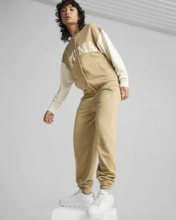 PUMA - Felpa bomber comfort fit beige da donna