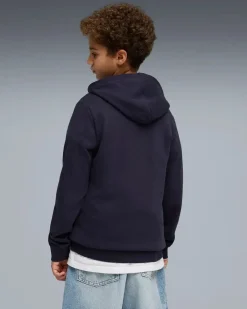 PUMA – FELPA CON CAPPUCCIO JUNIOR BLU – 685823-16