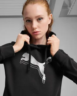 PUMA - FELPA CON CAPPUCCIO NERA ESS METALLIC HOODIE TR DA DONNA - 684997-01
