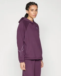 PUMA - FELPA CON CAPPUCCIO VIOLA MOTION HD FL DA DONNA - 681681-44