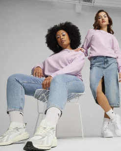PUMA - FELPA DA DONNA BETTER ESSENTIALS CREW LILLA - 675987-60