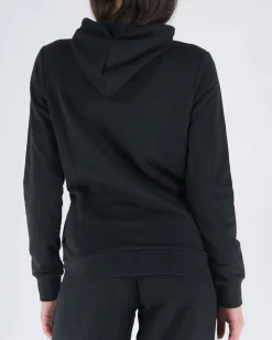 PUMA - Felpa da donna nera con zip frontale e cappuccio