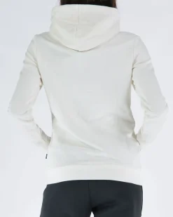 PUMA - Felpa da donna panna con zip frontale e cappuccio