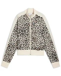 PUMA - FELPA LEOPARD T7 LUXE AOP SHORT TRACK CON BANDE PANNA DA DONNA , 632342-31