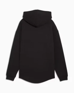 PUMA - FELPA NERA CON CAPPUCCIO TESTURIZZATA DA DONNA Q4 STUDIO 525756-01