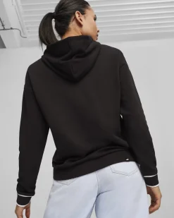 PUMA - Felpa relaxed fit nera da donna