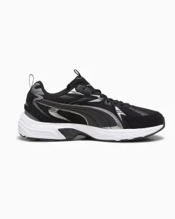 PUMA MILLENIO TECH SUEDE - Scarpa nera con dettagli argento