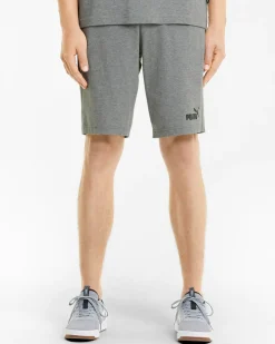 PUMA - Pantalone corto da uomo grigio con logo nero