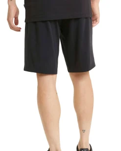 PUMA - Pantalone corto da uomo nero con logo bianco